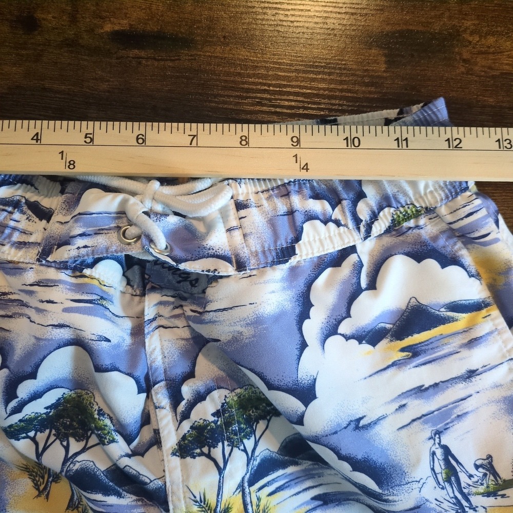 Lacoste Mens Greetings From France Graphic Print Swim Trunks Blue White Small - Picture 7 of 13